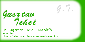 gusztav tehel business card